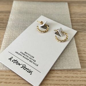 & Other Stories Sterling Silver Twisted Hoop Earrings